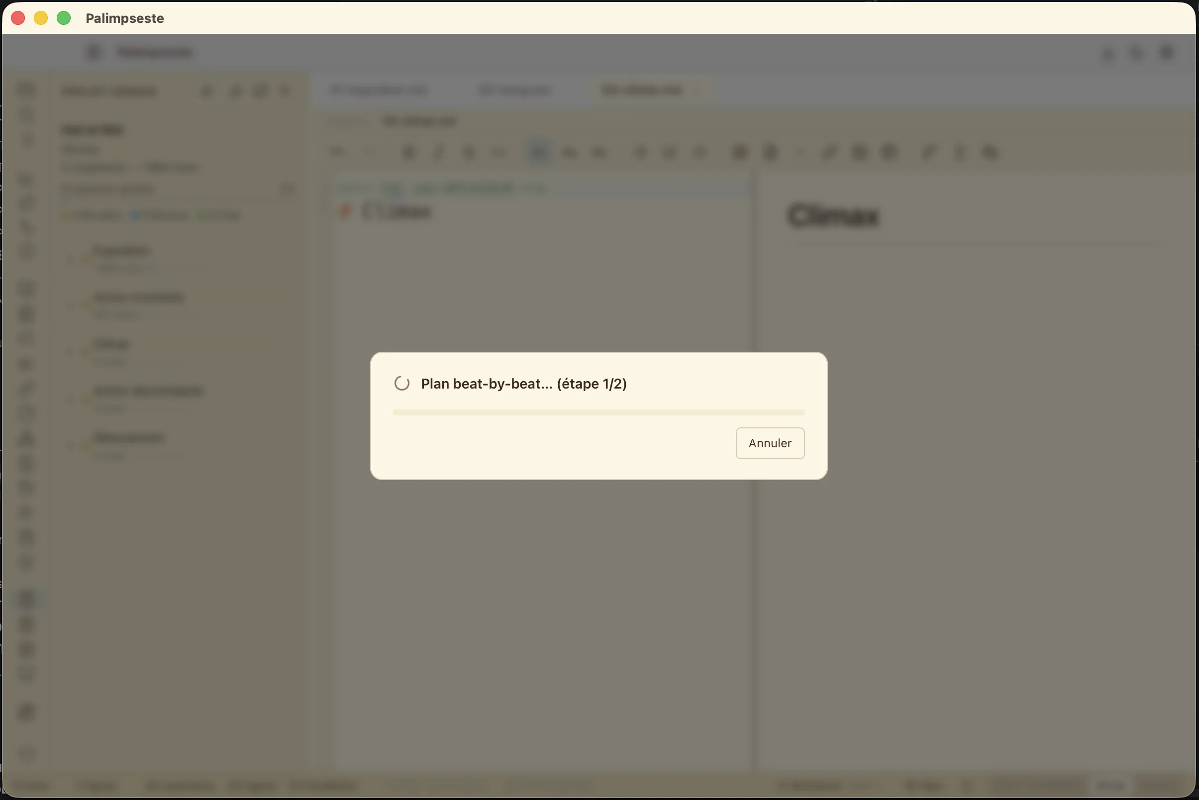 Pass 1 — Plan beat-by-beat (étape 1/2)